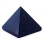 Pyramid Souvenir Aventurine Blue Sand Cairo Night, pressed (+-), height 25mm, length 30mm