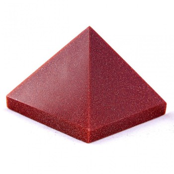 Pressed Aventurine “Golden Sand” Stone Souvenir Pyramid, height 2.3-2.6cm, width 2.8-3.1cm