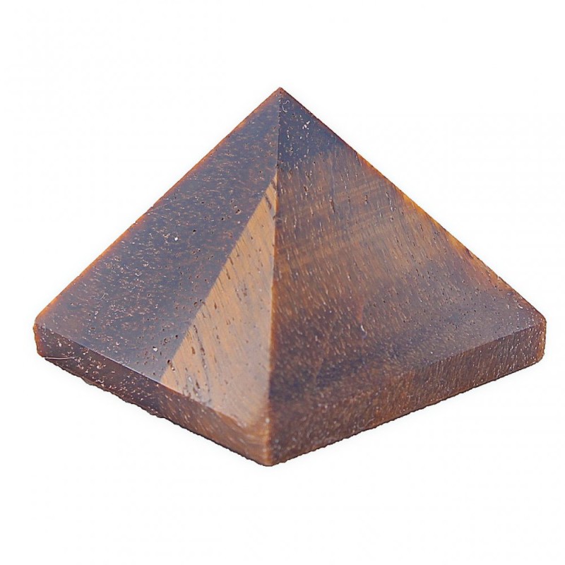 Tiger's Eye Stone Souvenir Pyramid, height 2.4-2.6cm, width 2.7-2.9cm