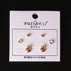 ( 5 mm ) Earrings Money Pouch Beads with Crystals Gold