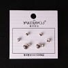 ( 5 mm ) Earrings Money Pouch Beads with Crystals Silver
