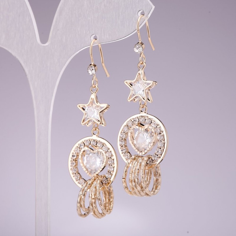 Earrings 'Stars', length 55mm