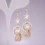 Earrings 'Stars', length 55mm