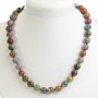 Multicoloured Jasper Necklace, 12mm Beads, 47cm Length