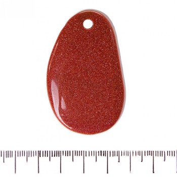 Pendant Aventurine (synthetic) Golden Sand (synthetic) (55/35mm)