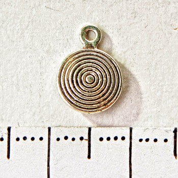 Findings Pendant "Hypnotic Spiral" 8x12mm, pack 20g +/-37pcs