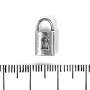 (9 / 7mm) Findings Padlock Pendant Charm, pack 20g +/- 17pcs