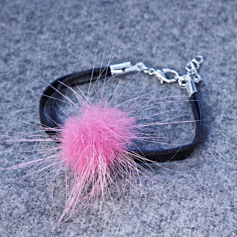 Purple Faux Fur Bracelet