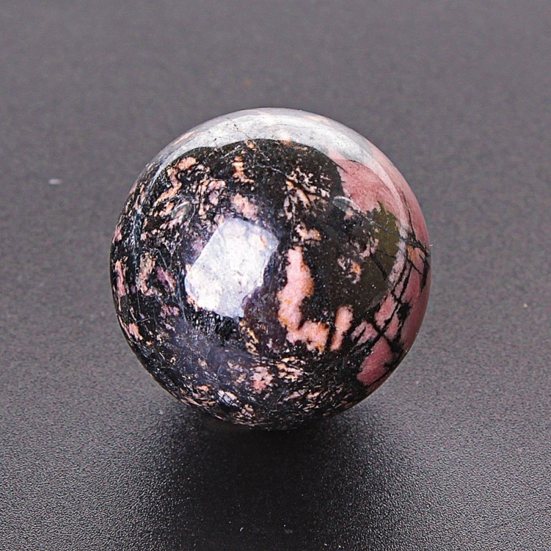 Souvenir Sphere, Natural Stone Rhodonite, Price per 100g (Weight from 450g)