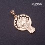 Xuping Cross Pendant, gold colour, 37x20mm