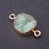 Connector "Jade Snow" metal colour "gold" L1mm, diameter 14mm plastic