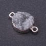 Connector "Grey Snow" metal colour "silver" L1mm, diameter 14mm plastic