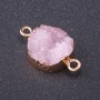Connector "Pink Snow" metal colour "gold" L1mm, diameter 14mm plastic