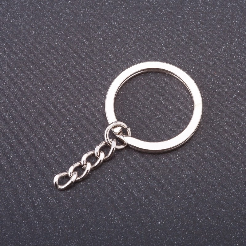 Price per Pack of 10pcs. Keyring Base, 28mm Diameter, 5cm Length