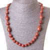 Necklace Aventurine (synthetic) Golden Sand, round and oval, 60cm