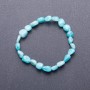 Natural Amazonite Tumbled Stone Bracelet, 7mm(+-) diameter, 18cm circumference, on elastic band