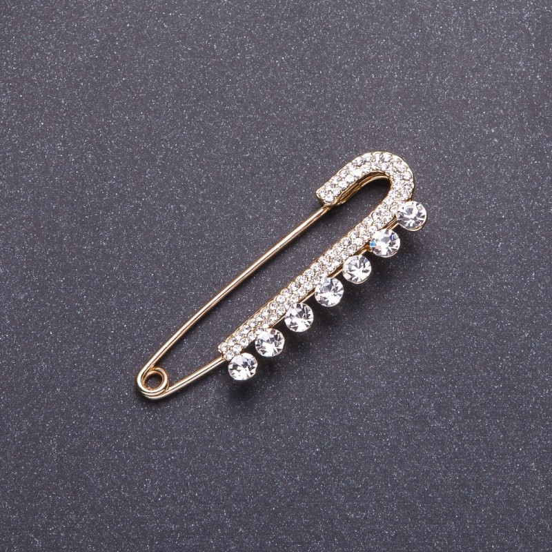 Gold-Toned Metal Pin Brooch, 5.5x1.8cm