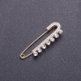 Gold-Toned Metal Pin Brooch, 5.5x1.8cm