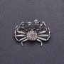 Brooch "Diamond Crab" Silver-Coloured Metal, 4×2.7cm