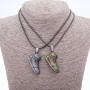 Matching Friendship Pendants "Sneakers on a Cord", length 45cm, metal colour "silver and bronze"