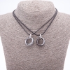 Matching Friendship Pendants "Rings on a Cord", length 45cm, metal colour "silver"