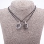 Matching Friendship Pendants "Rings on a Cord", length 45cm, metal colour "silver"