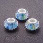 Pandora Blue Bead Plastic, 13mm diameter, 5mm hole, pack of 11