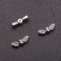 Findings Insert Butterfly Wings, 4.5x14mm, hole dia. 1mm, +/-26 pcs