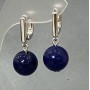 Lapis Lazuli (Synthetic) Earrings, 12mm Diameter
