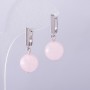 Elegant Rose Quartz Earrings, diameter 10mm