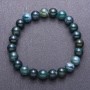 Moss Agate Bracelet natural stone, smooth round, diameter 8mm, on elastic