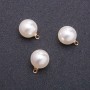 Findings Pendant "Pearl" (plastic), diameter 12mm, pack of 10pcs