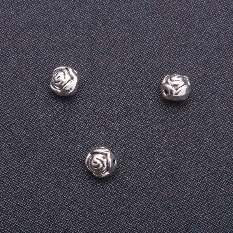 Jewellery Finding Rose Insert, diameter 7mm, pack of 28+ pcs