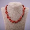 Jasper Necklace - Red Jasper Butterfly, natural shapes 10-15mm, 50cm