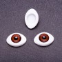 Craft Findings "Living Eyes" pair, brown pupil, diameter 10mm 19x14mm, pack of 20 pairs