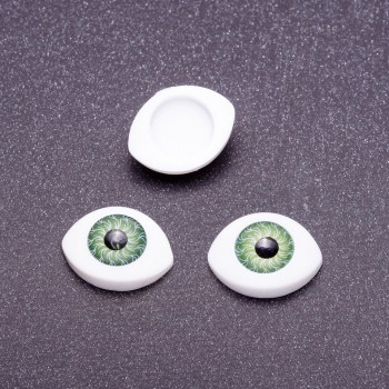 'Living Eyes' Finding Pair, Green Pupil, 8mm Diameter, 11x14mm, Pack of 50 Pairs