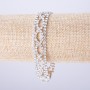 Rhinestone Bracelet "Wheat Ear", Length 20cm, Width 14mm