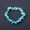 Green Turquoise (Imitation) Chip Bracelet on Elastic, 6-8mm+