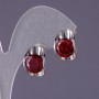 Red Crystal Earrings Ovals 12x16mm