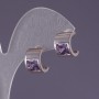 Light Lilac Crystal Earrings, 13x9mm
