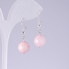 Rose Quartz Earrings, Bead, diameter 12mm