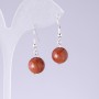 Aventurine “Golden Sand” Ball Earrings, diameter 12mm