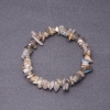 Labradorite Chip Natural Stone Bracelet, 7mm Diameter on Elastic