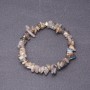 Labradorite Chip Natural Stone Bracelet, 7mm Diameter on Elastic