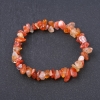 Natural Stone Bracelet Carnelian Chips on Elastic, diameter 8mm, circumference 18.5cm