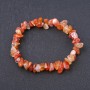 Natural Stone Bracelet Carnelian Chips on Elastic, diameter 8mm, circumference 18.5cm