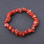 Natural Stone Red Jasper Chip Bracelet on Elastic, diameter 8mm, circumference 18.5cm
