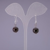 Garnet Natural Stone Bead Earrings, diameter 10+-mm, length 3cm