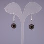 Garnet Natural Stone Bead Earrings, diameter 10+-mm, length 3cm
