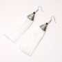 Kitisi Earrings "Almina" white, length 10cm
